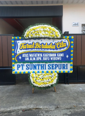 Papan Bunga Duka di Balai Jaya