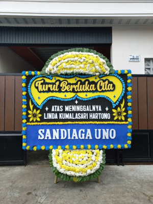 Papan Bunga Duka di Balai Jaya